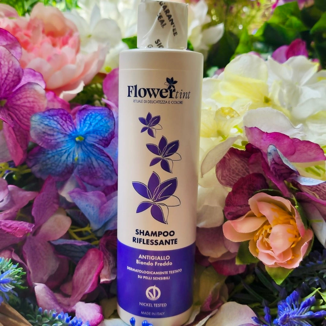 Flowertint-Shampoo riflessante antigiallo biondo freddo