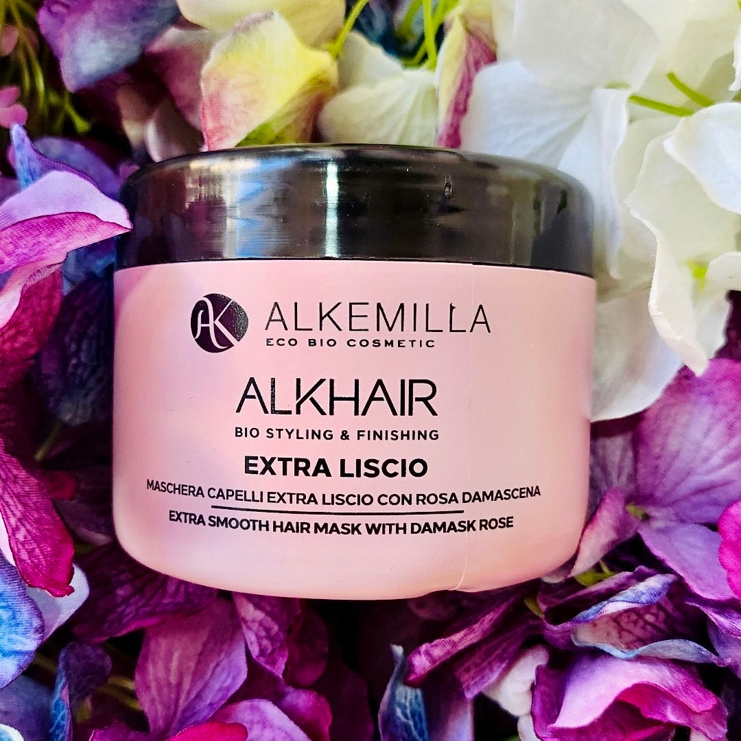 Alkemilla-Maschera Capelli Extra Liscio con Rosa Damascena