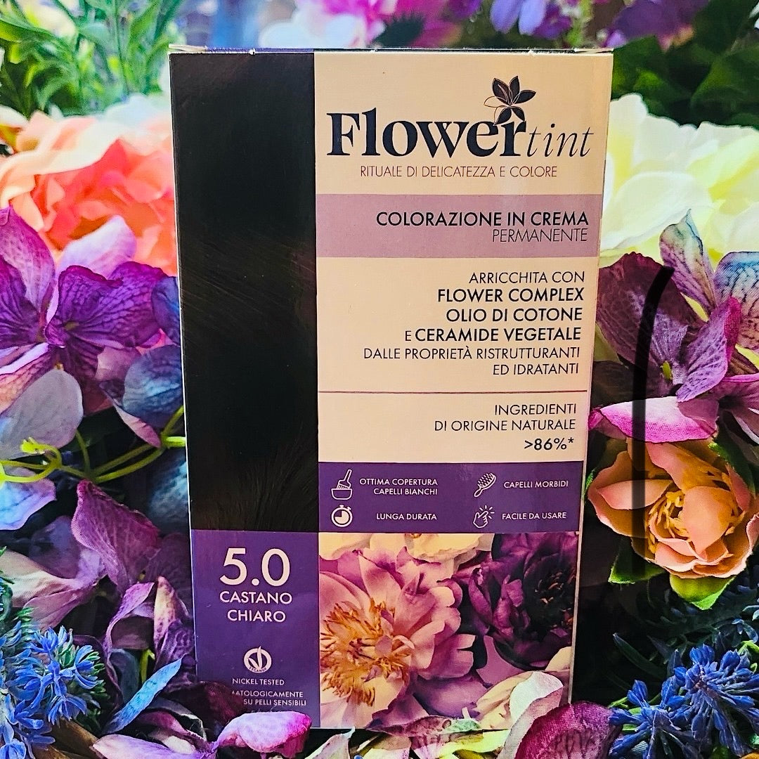Flowertint- Colorazione in crema permanente Castano chiaro 5.0
