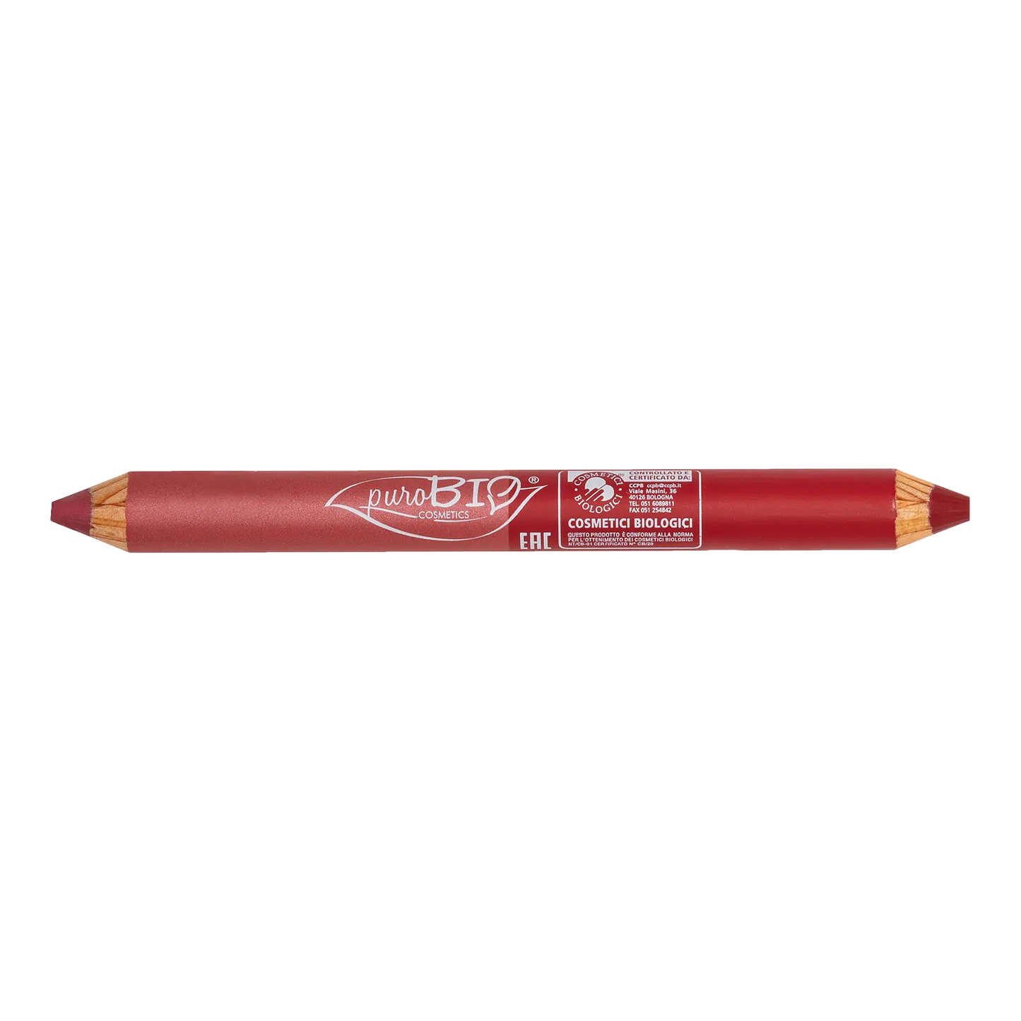 Puro Bio-Matitone DUO Labbra DAY & NIGHT-Rosa corallo + Rosso ciliegia