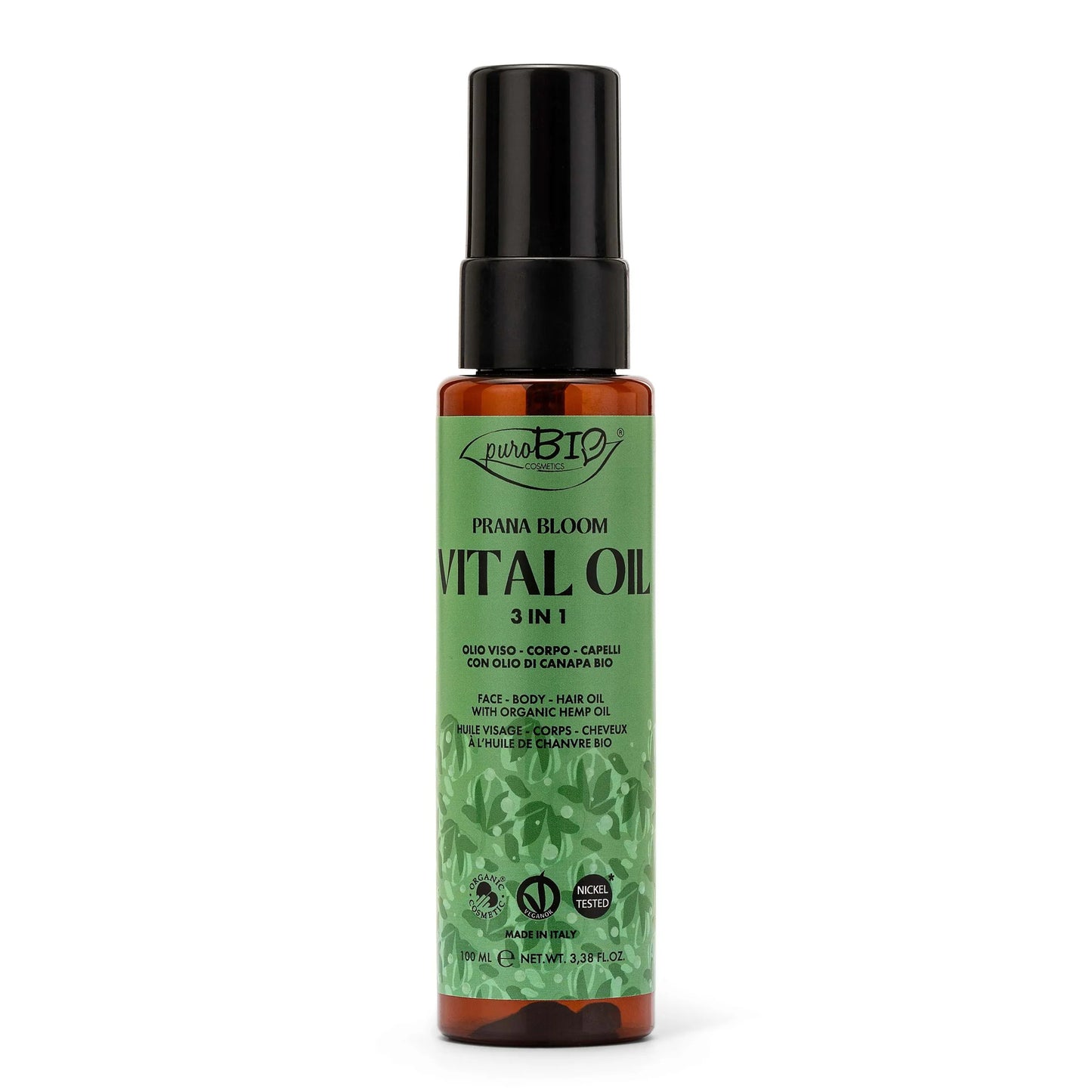 Puro Bio-PRANA BLOOM VITAL OIL Prodotto multiuso 3 in 1 | Viso Corpo Capelli