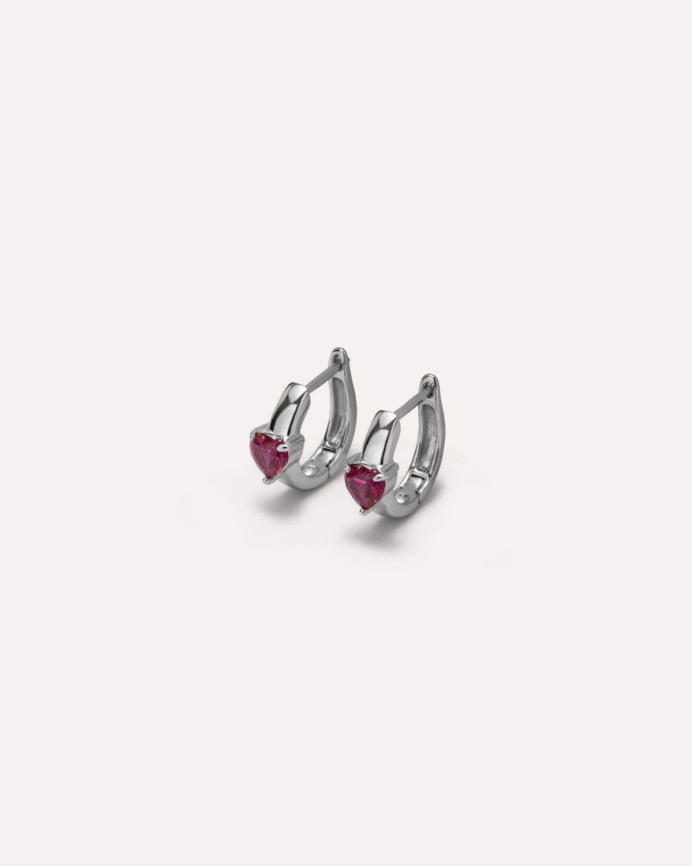 Veramè gioielli-Orecchini a Cerchio Rosa argento
