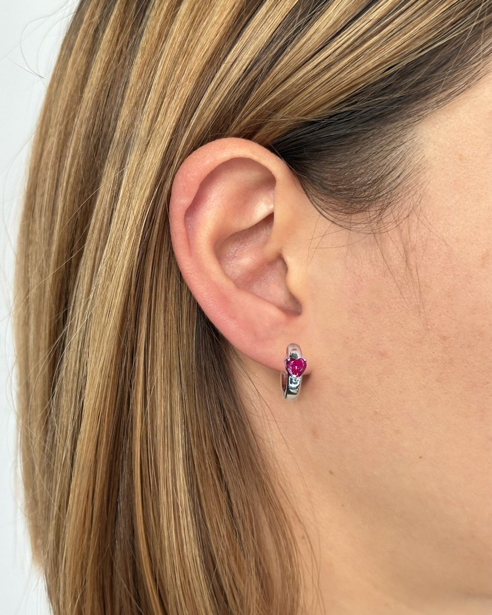 Veramè gioielli-Orecchini a Cerchio Rosa argento